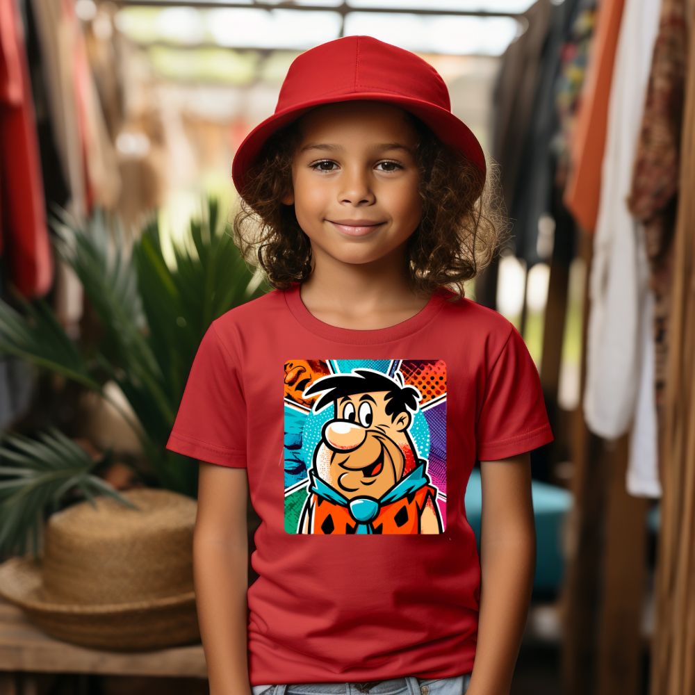Camiseta Infanto Juvenil Personagens Fred The Flintstones desenho animado