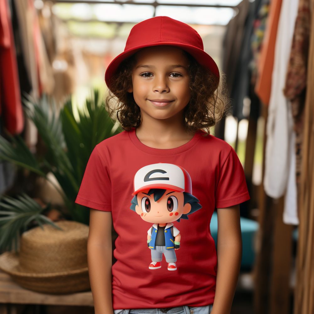 Camiseta Infanto Juvenil Personagens Pokémon Infantil Anime Desenho 02
