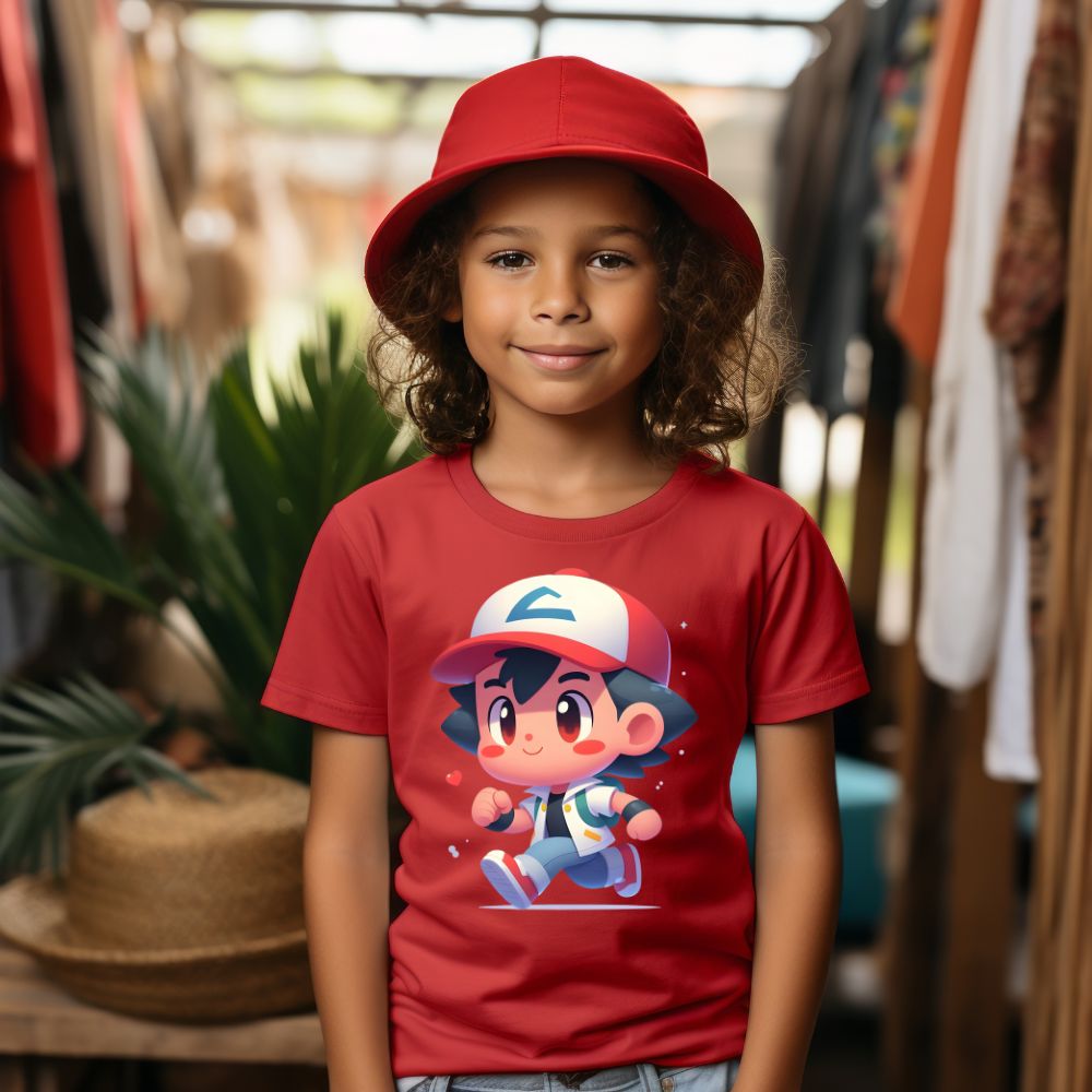 Camiseta Infanto Juvenil Personagens Pokémon Infantil Anime Desenho 03