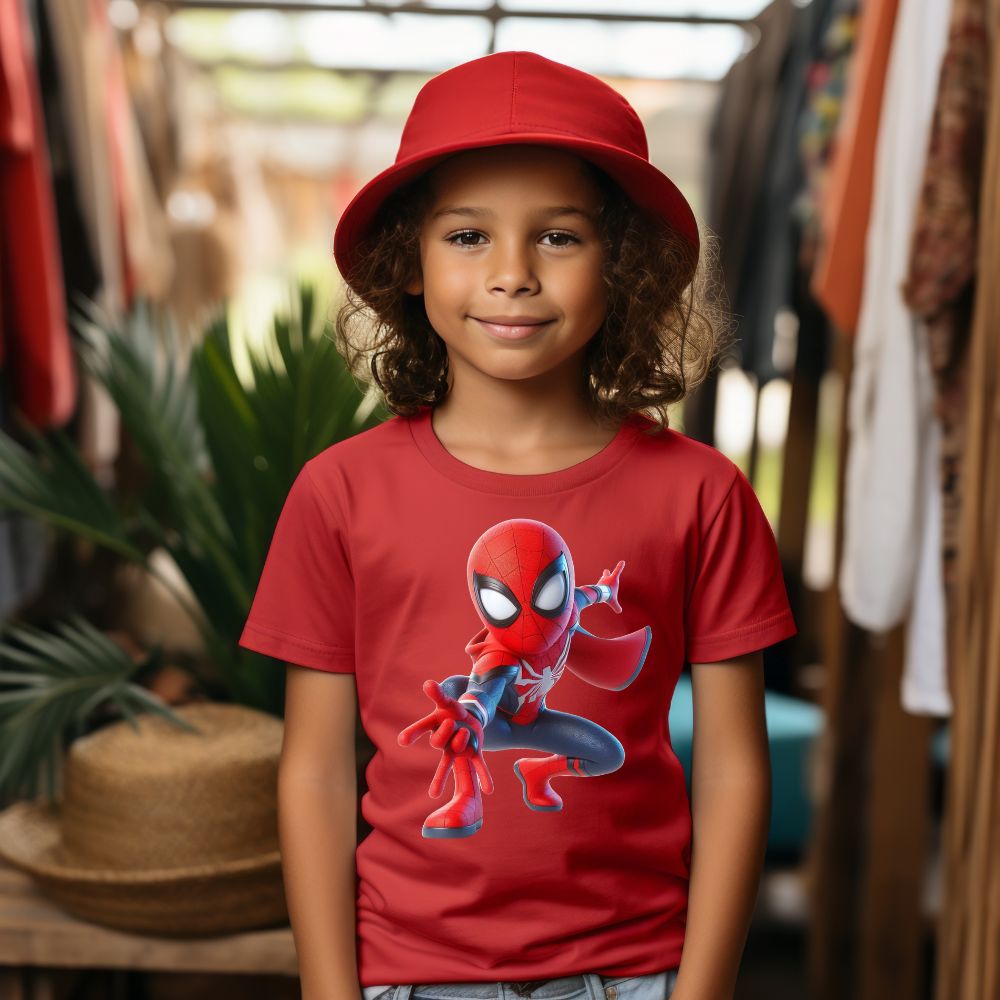 Camiseta Infanto Juvenil Personagens Spider Man Homem Aranha Infantil