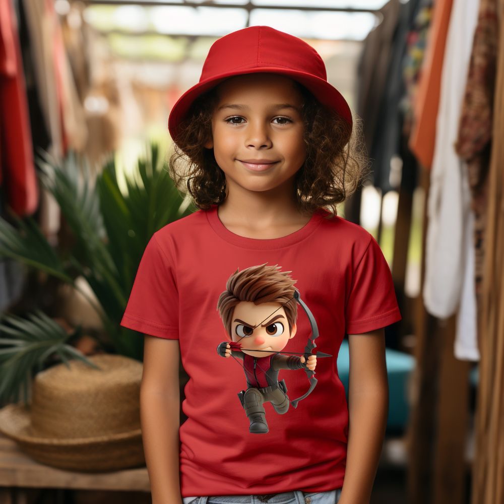 Camiseta Infanto Juvenil Personagens Super Heróis Arqueiro