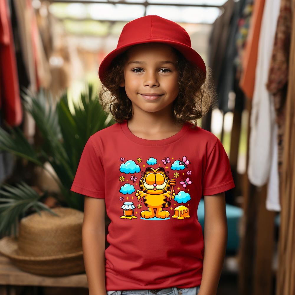 Camiseta Infanto Juvenil Personagens Gato Garfield