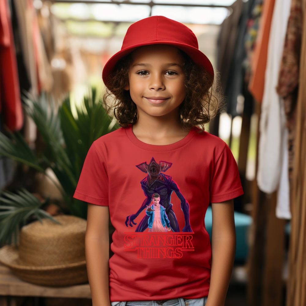 Camiseta Infanto Juvenil Personagens Serie Stranger Things