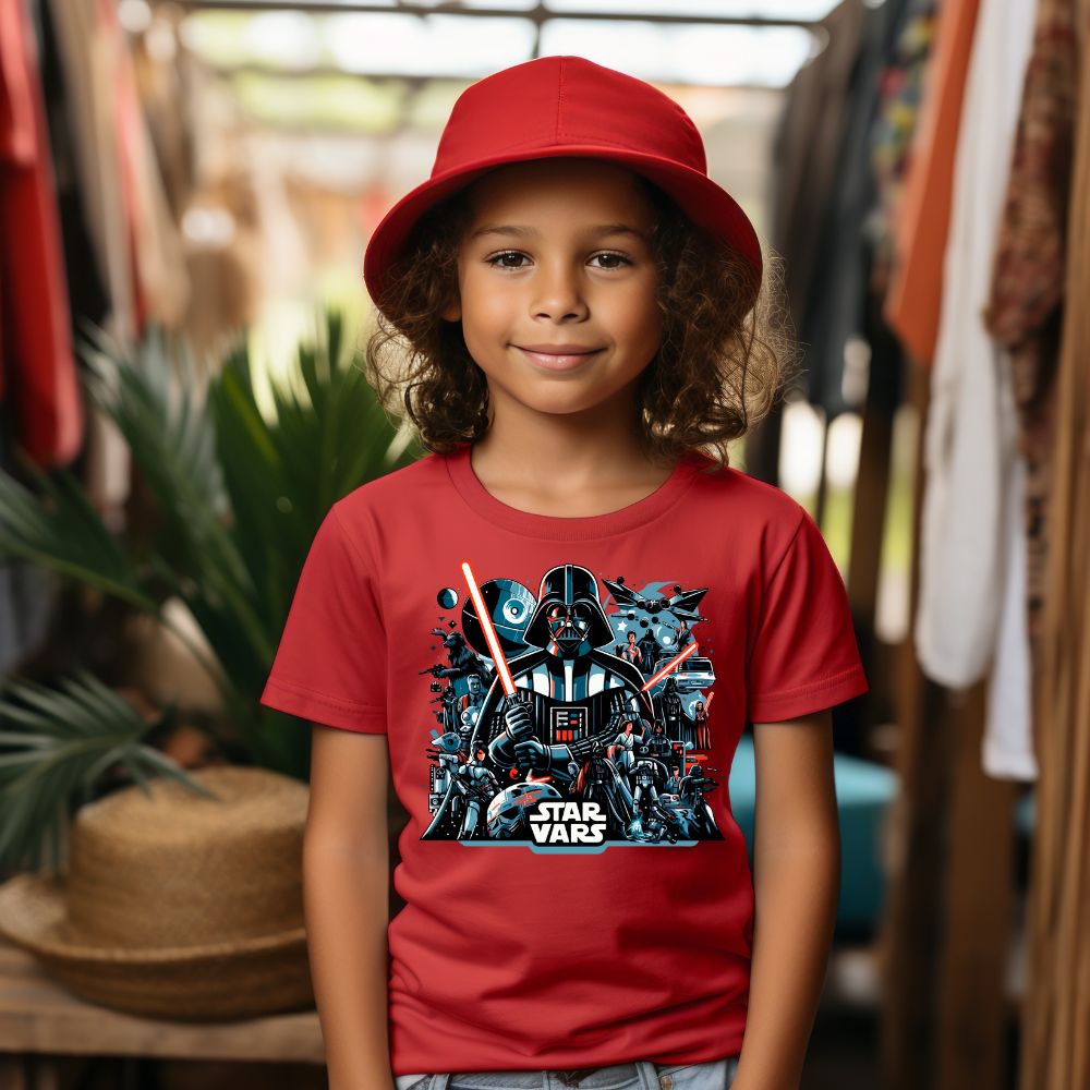 Camiseta Infanto Juvenil Personagens Star Wars Geek Serie Filmes