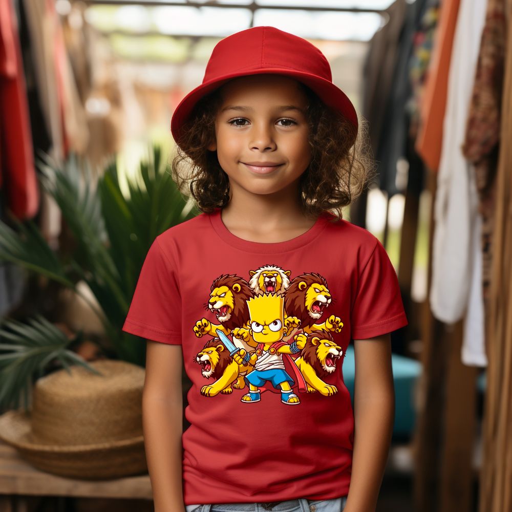 Camiseta Infanto Juvenil Personagens Bart Simpsons Gladiador
