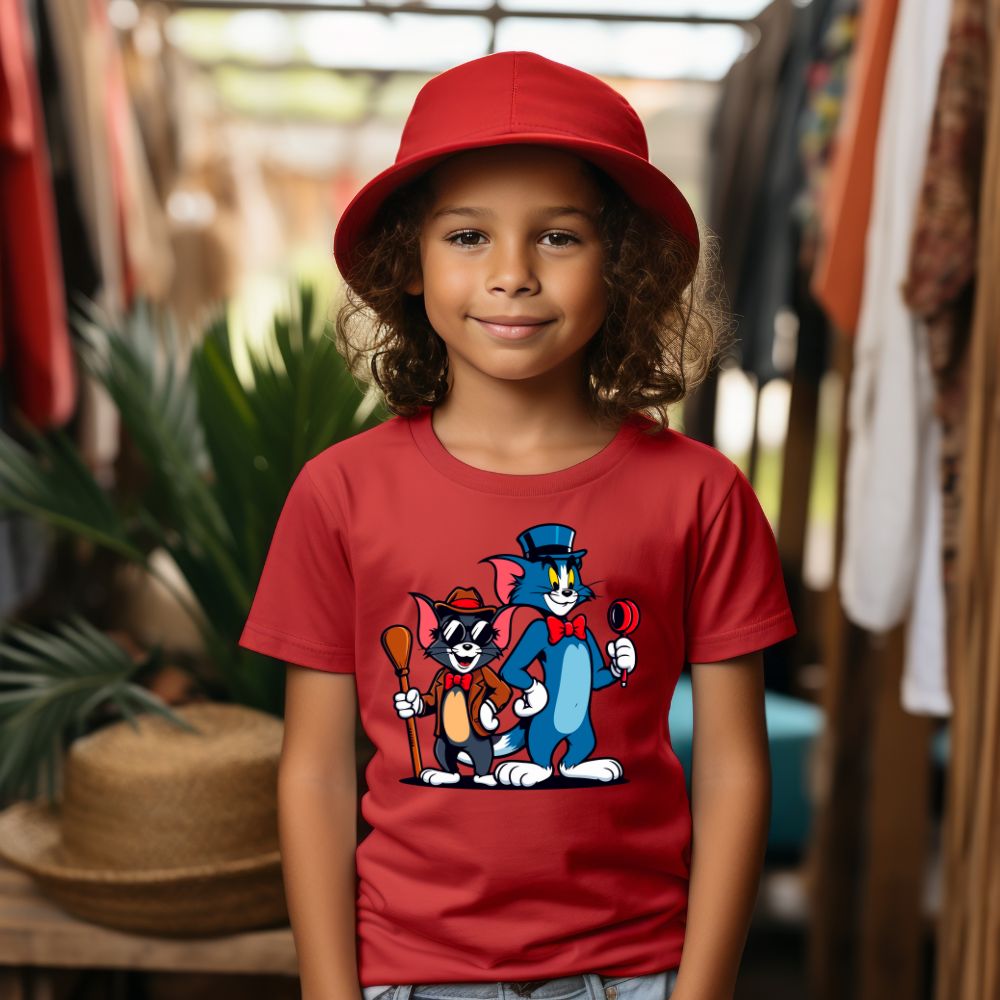 Camiseta Infanto Juvenil Personagens Tom e Jerry