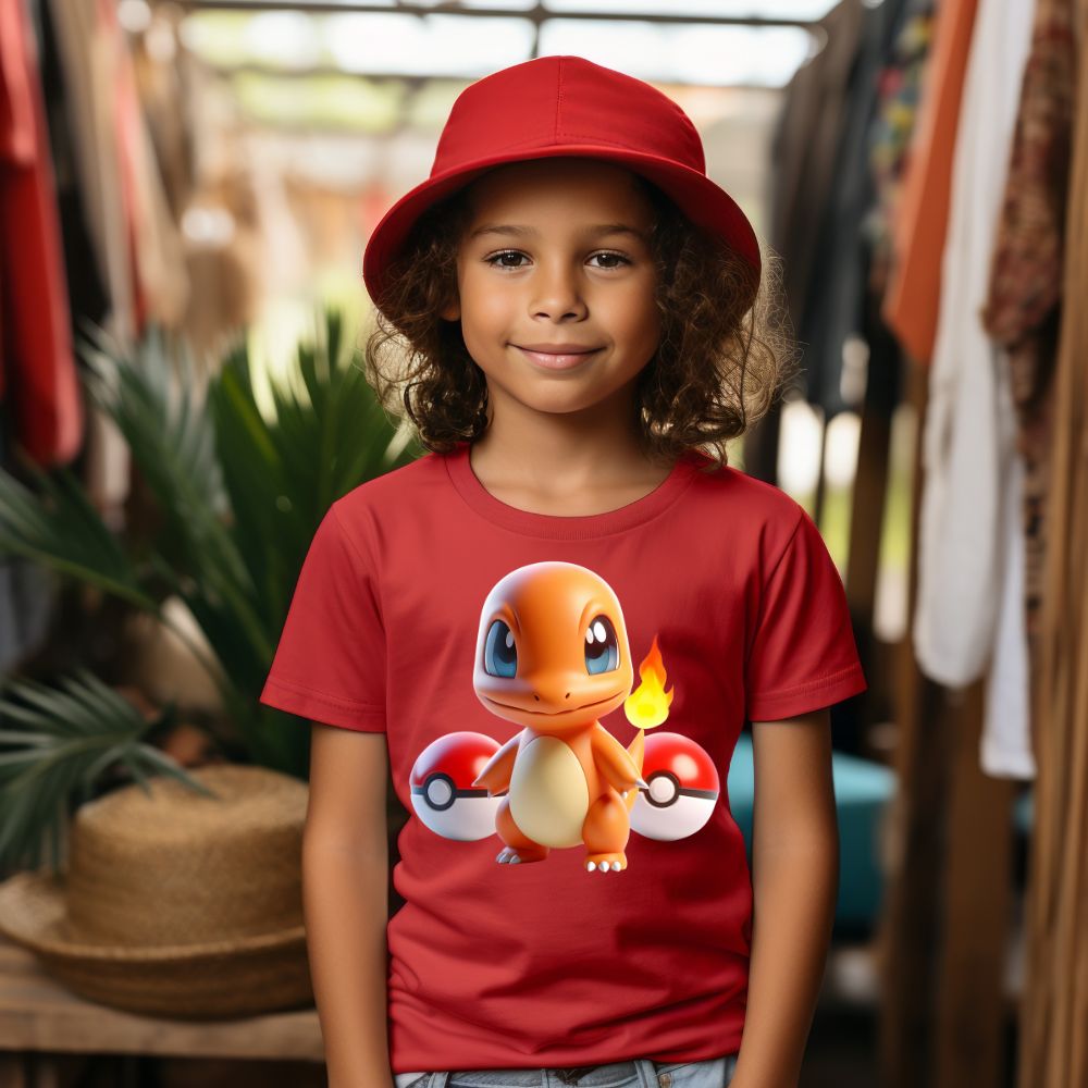 Camiseta Infanto Juvenil Personagens Pikachu Pokémon Clássico 04