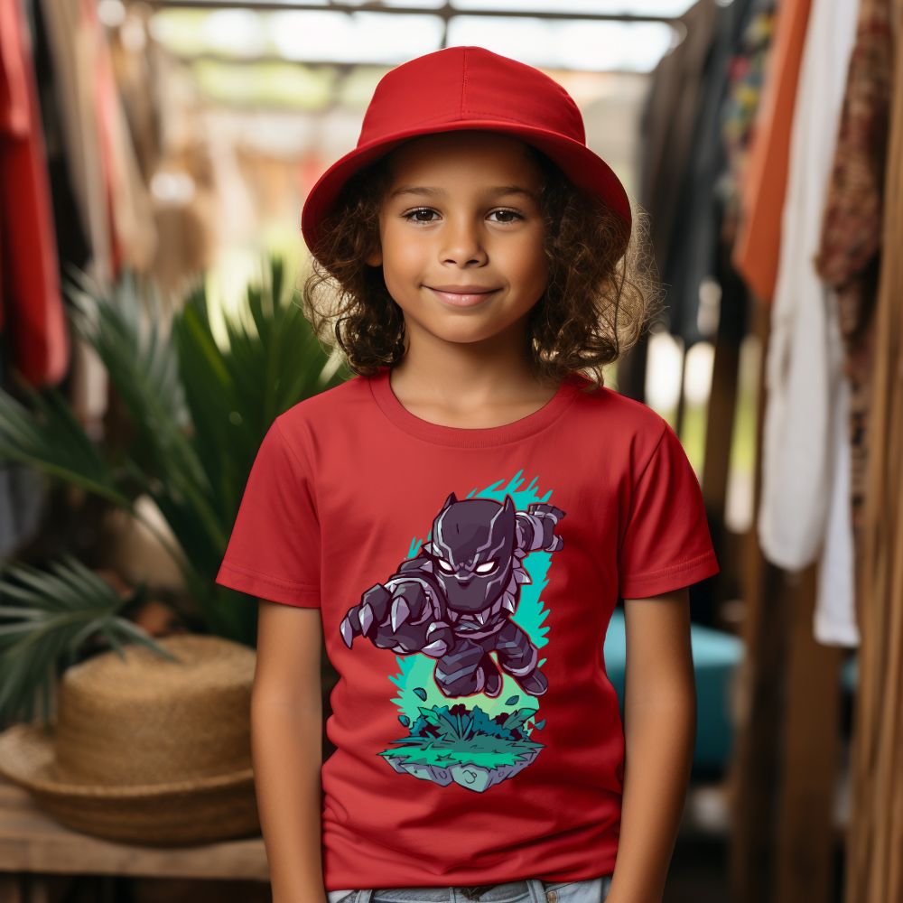 Camiseta Infanto Juvenil Personagens Pantera Negra Super Heróis