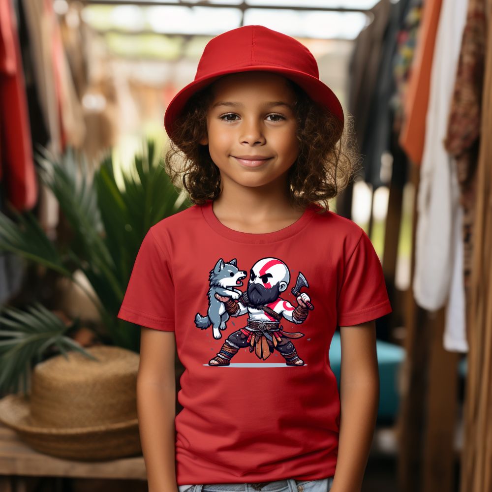 Camiseta Infanto Juvenil Personagens God of War Kratos Infantil