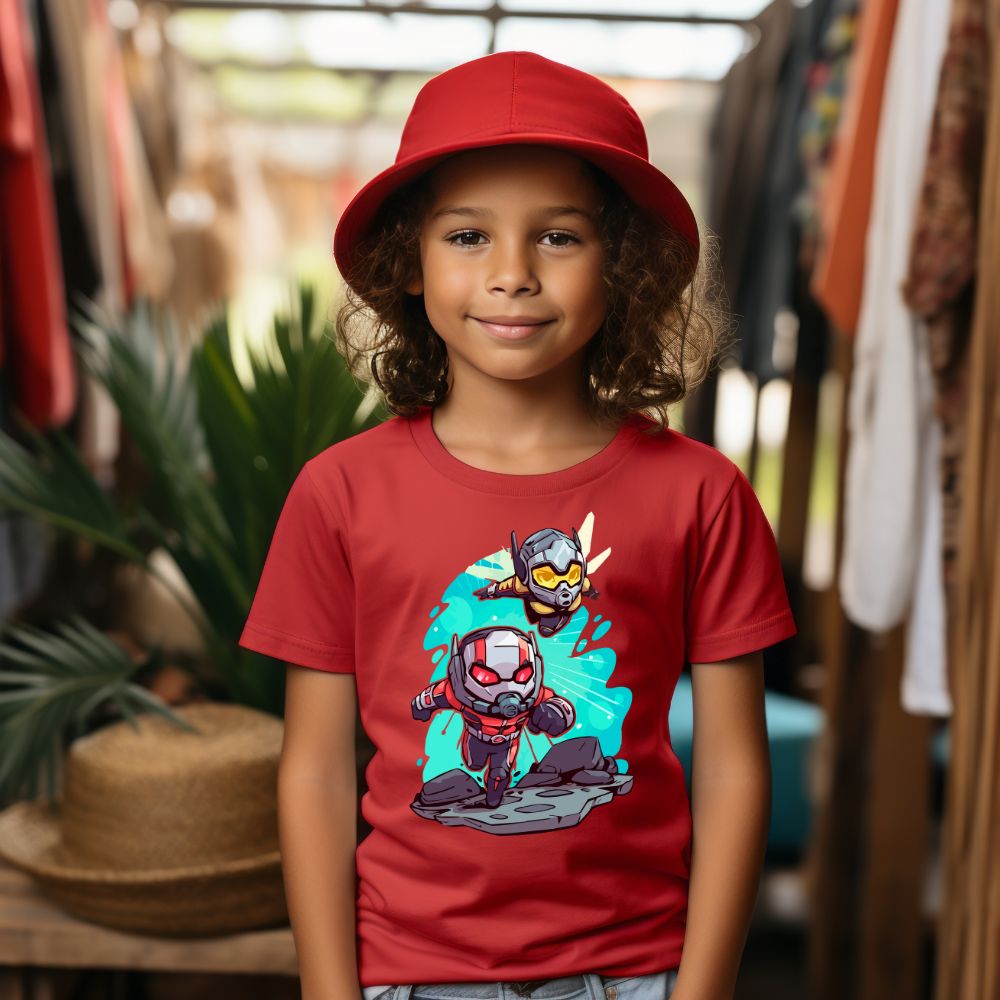 Camiseta Infanto Juvenil Personagens Super Heróis Homem Formiga