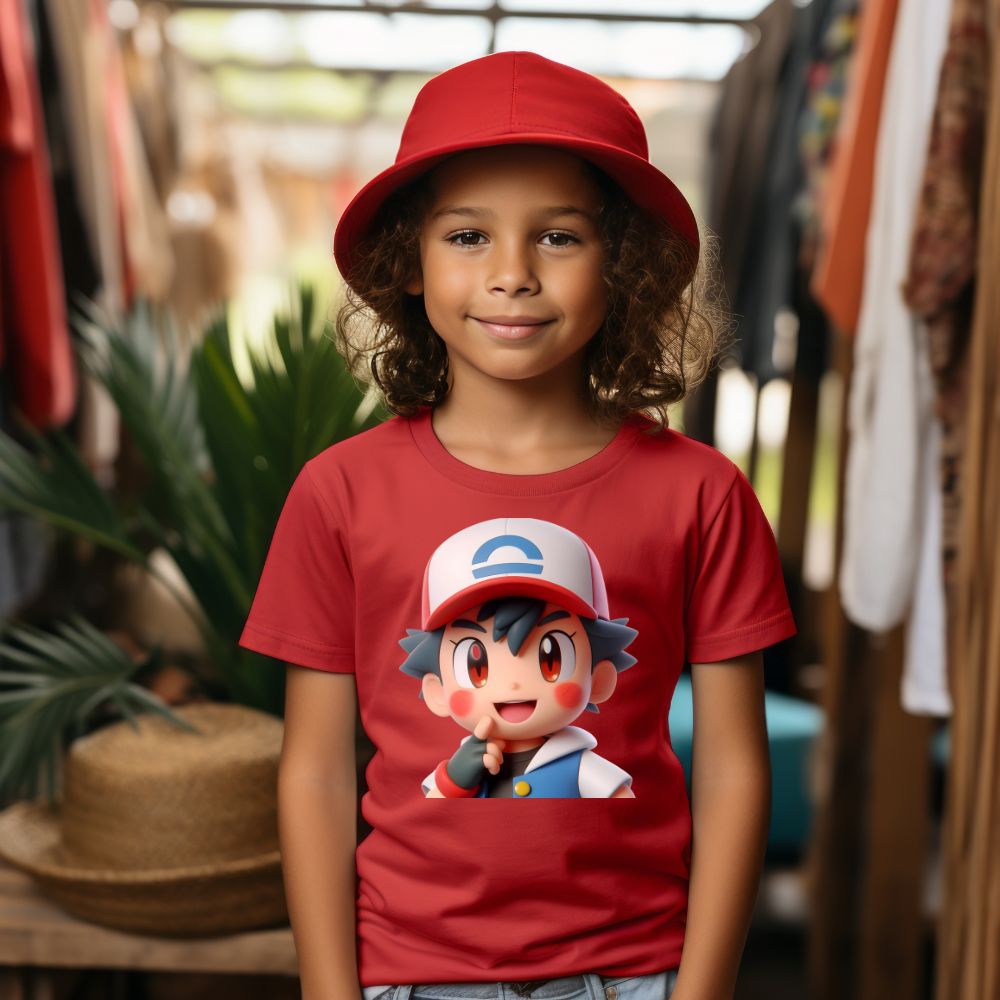 Camiseta Infanto Juvenil Personagens Pokémon Infantil Anime Desenho 01