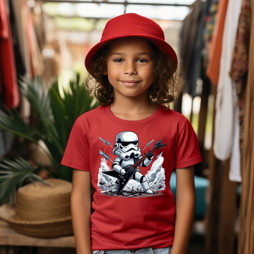 Camiseta Infanto Juvenil Personagens Star Wars Troopers Darth Vader Metal
