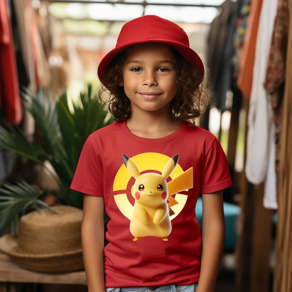 Camiseta Infanto Juvenil Personagens Pikachu Pokémon Clássico 01
