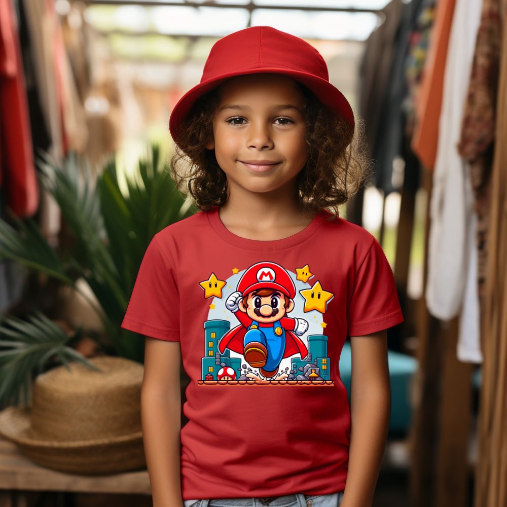 Camiseta Infanto Juvenil Personagens Super Mario World 05