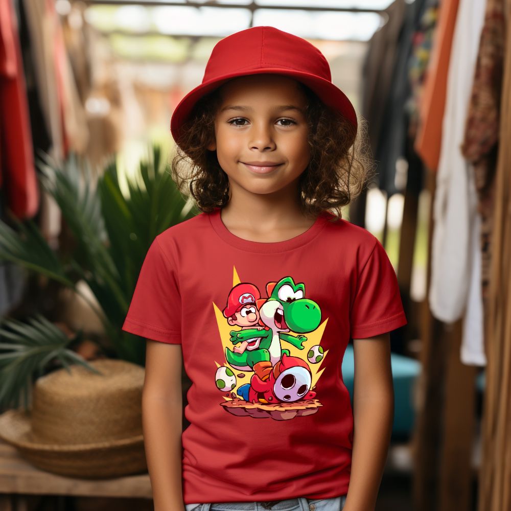 Camiseta Infanto Juvenil Personagens Super Mario World 06