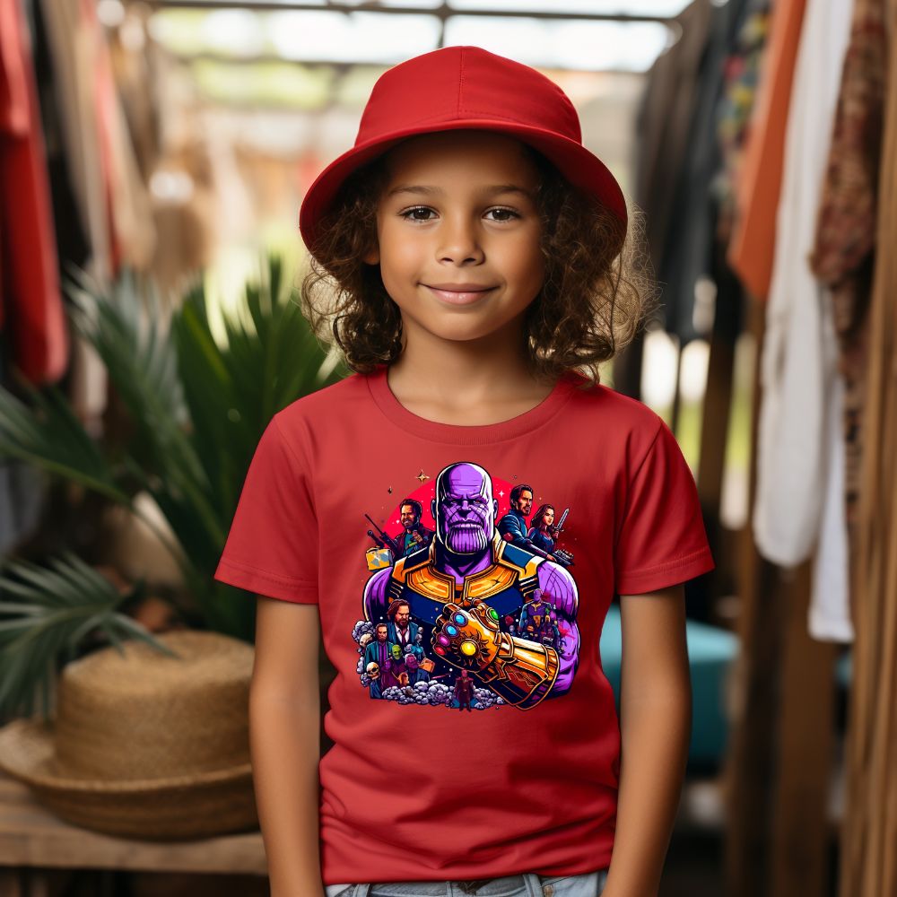 Camiseta Infanto Juvenil Personagens Thanos Personagem Vilão