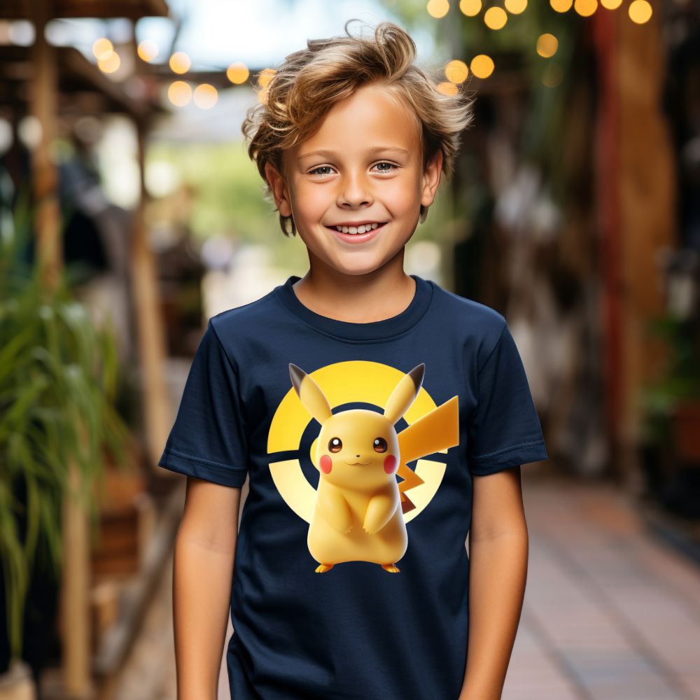 Camiseta Infanto Juvenil Personagens Pikachu Pokémon Clássico 01