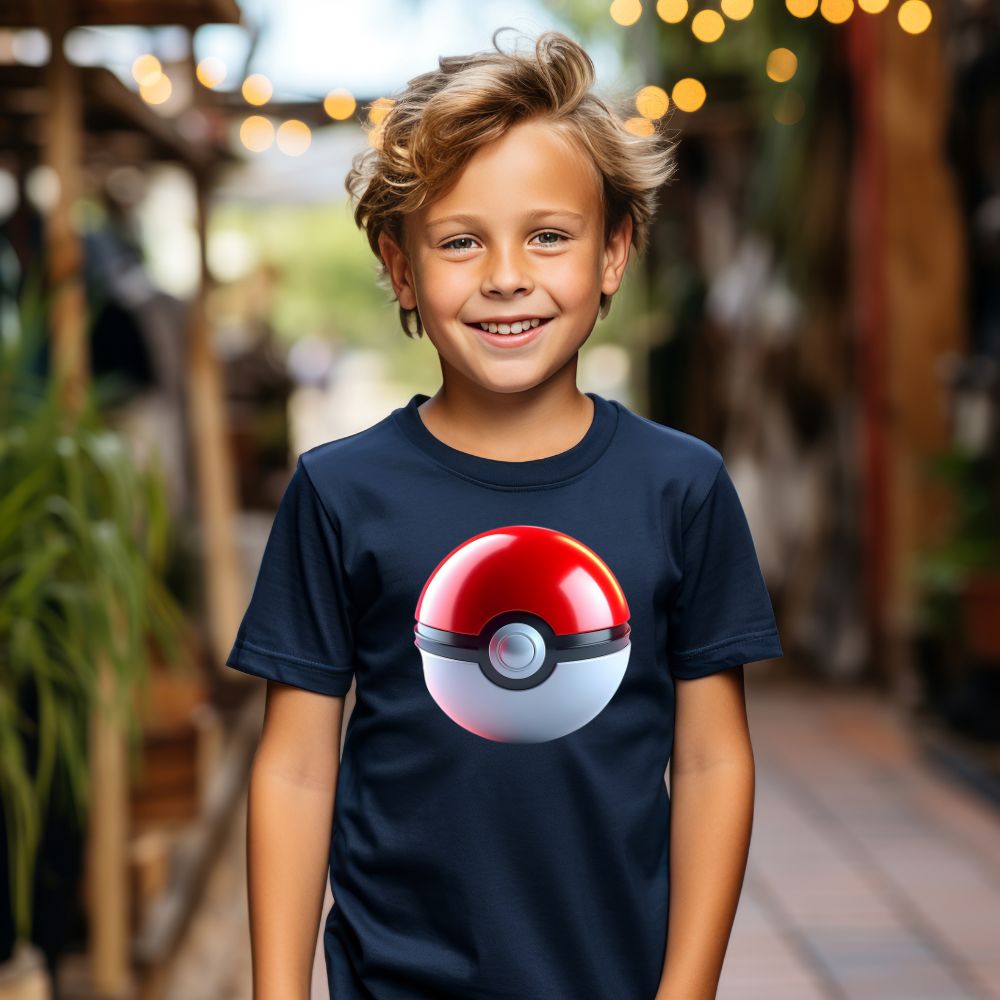Camiseta Infanto Juvenil Personagens Anime Pokémon Pokebola