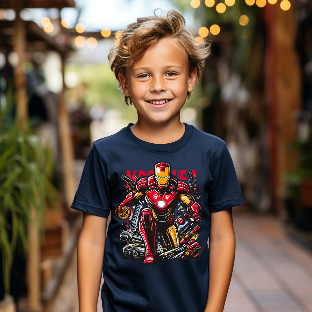 Camiseta Infanto Juvenil Personagens Homem De Ferro Iron Man