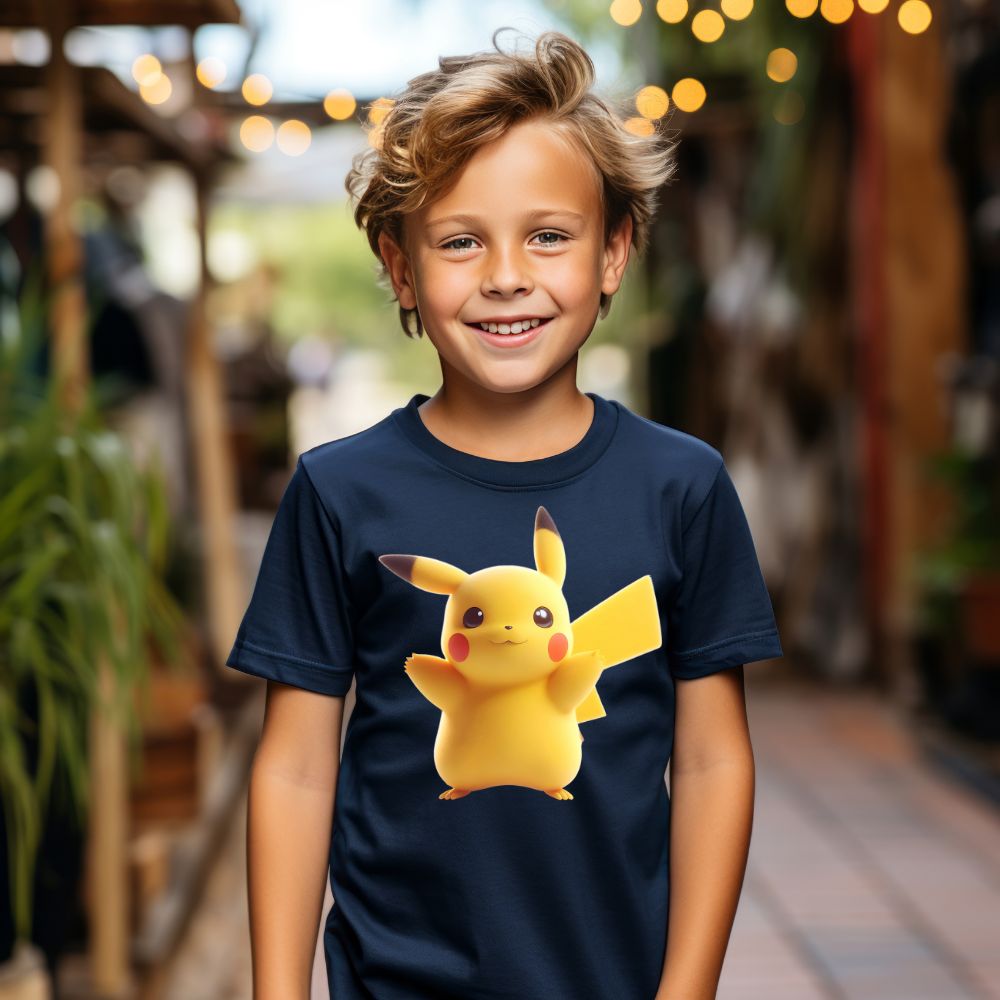 Camiseta Infanto Juvenil Personagens Pikachu Pokémon Clássico 03