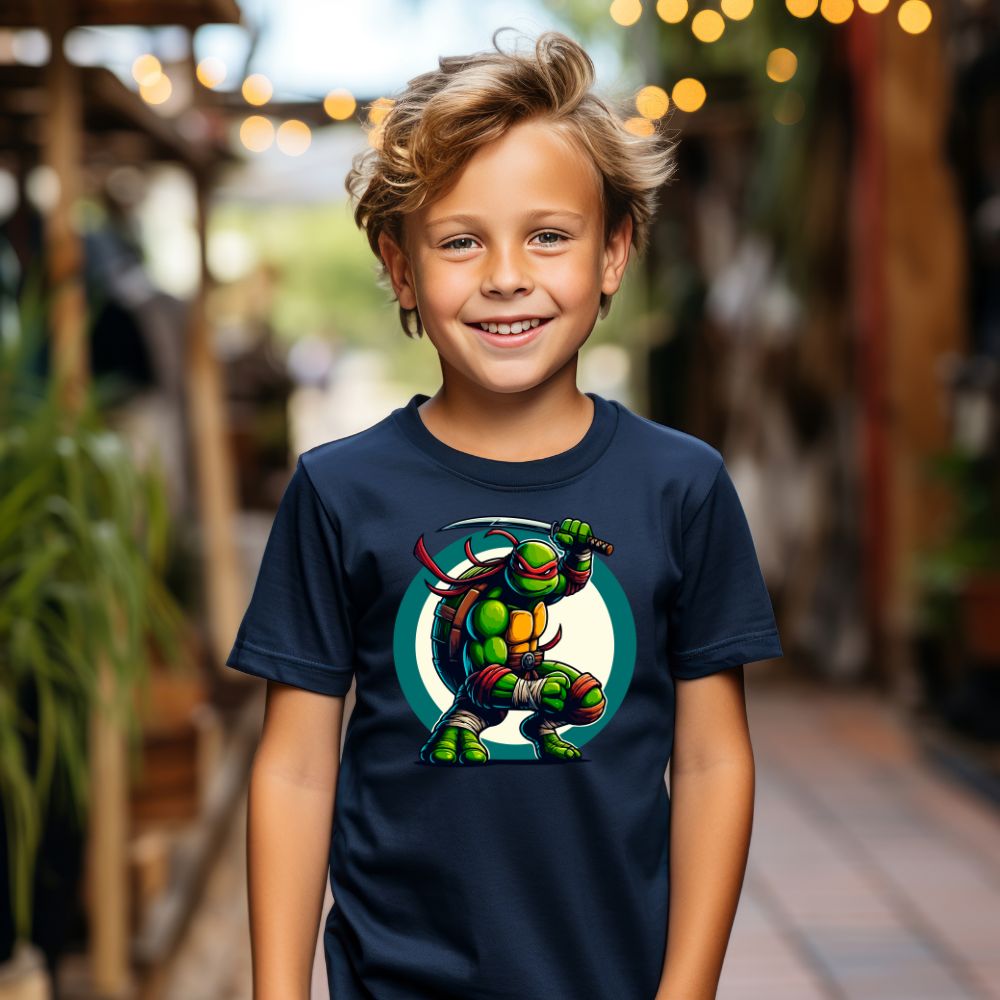 Camiseta Infanto Juvenil Personagens Tartarugas Ninjas Raphael 01