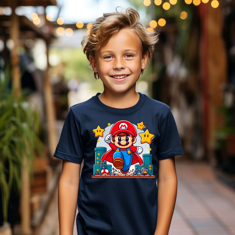 Camiseta Infanto Juvenil Personagens Super Mario World 05