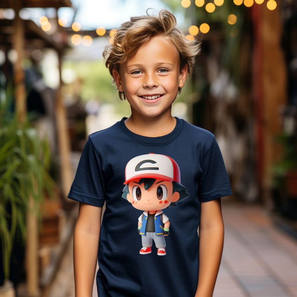 Camiseta Infanto Juvenil Personagens Pokémon Infantil Anime Desenho 02