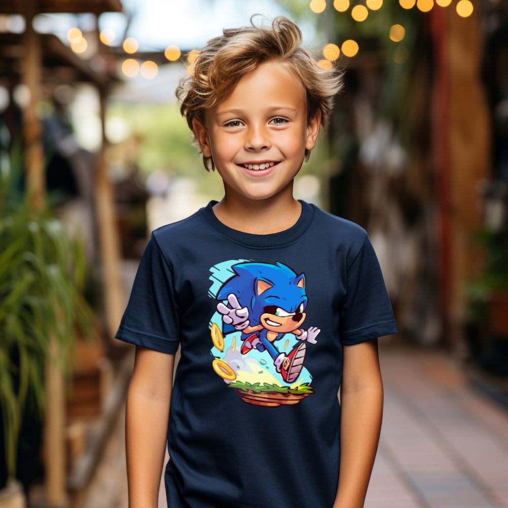 Camiseta Infanto Juvenil Personagens Sonic Games Geek Desenhos
