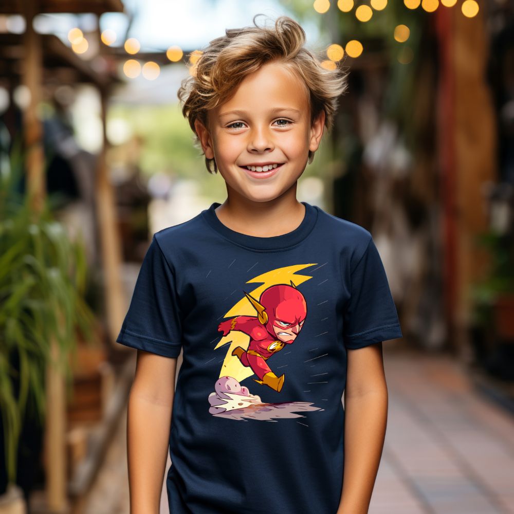 Camiseta Infanto Juvenil Personagens Super Heróis Flash
