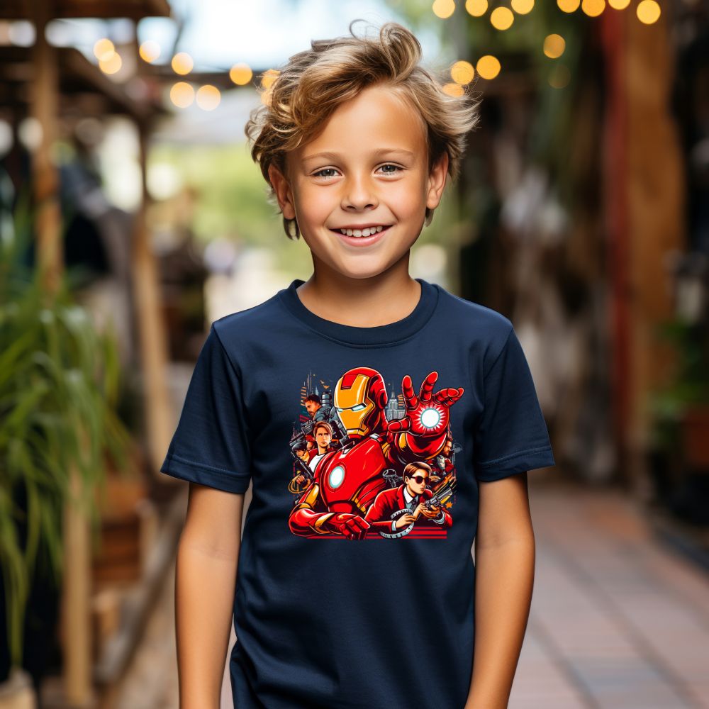 Camiseta Infanto Juvenil Personagens Homem De Ferro Vingadores Stark