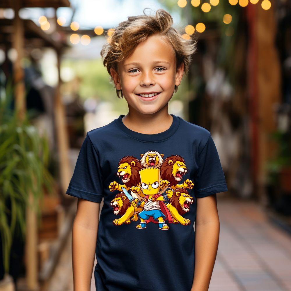 Camiseta Infanto Juvenil Personagens Bart Simpsons Gladiador