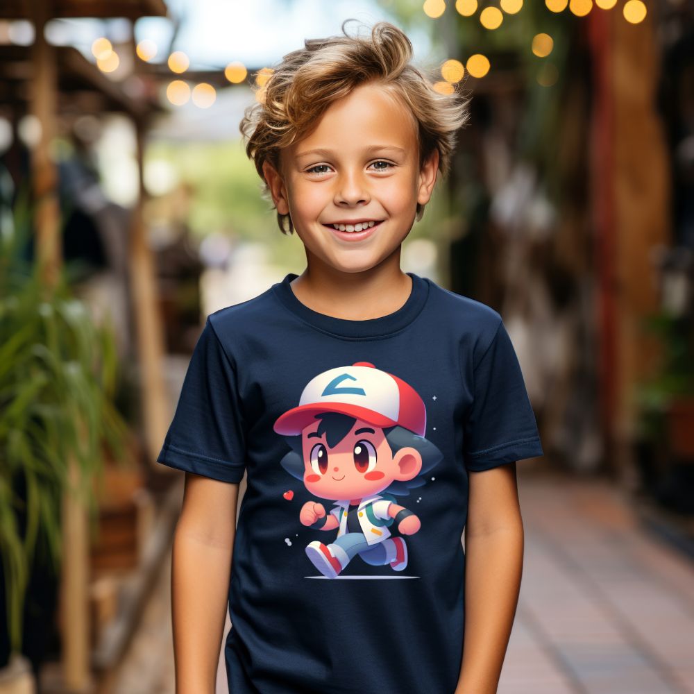 Camiseta Infanto Juvenil Personagens Pokémon Infantil Anime Desenho 03
