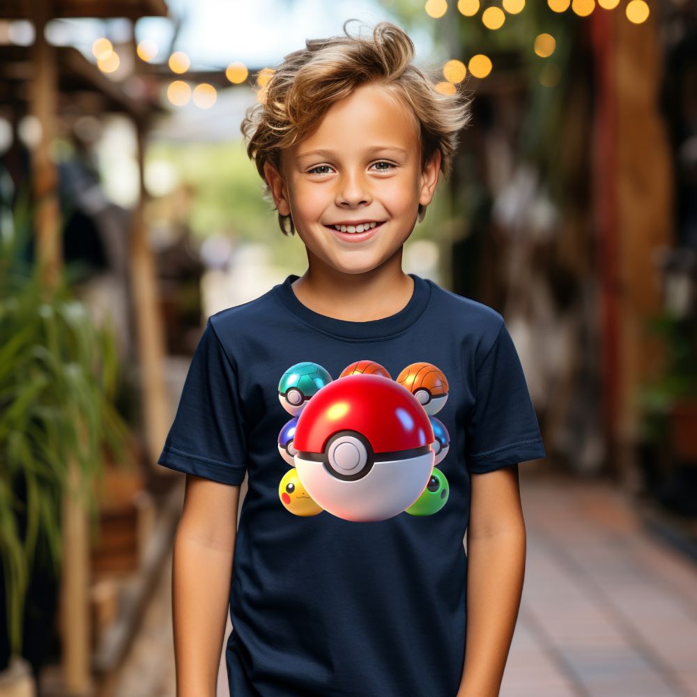 Camiseta Infanto Juvenil Personagens Anime Geek Pokémon Pokebola