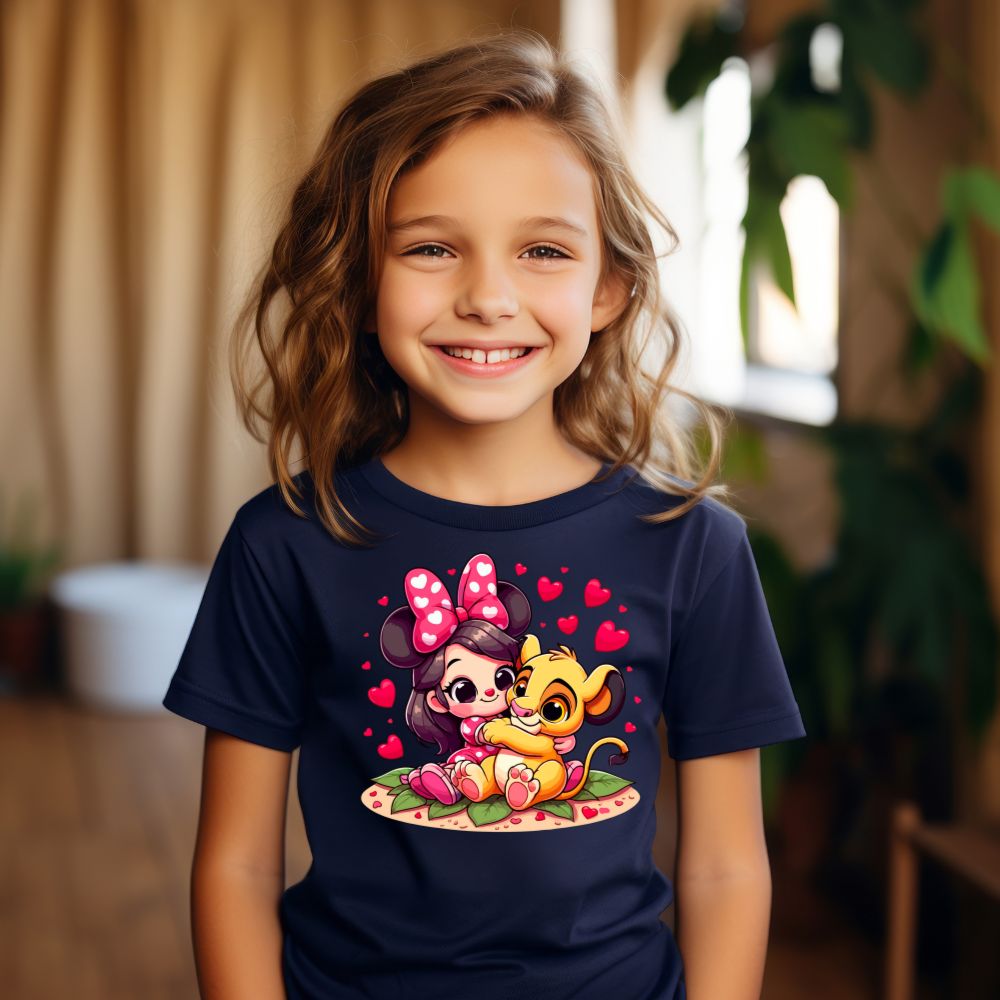 Camiseta Infanto Juvenil Personagens Minnie Camisa Feminina Infantil