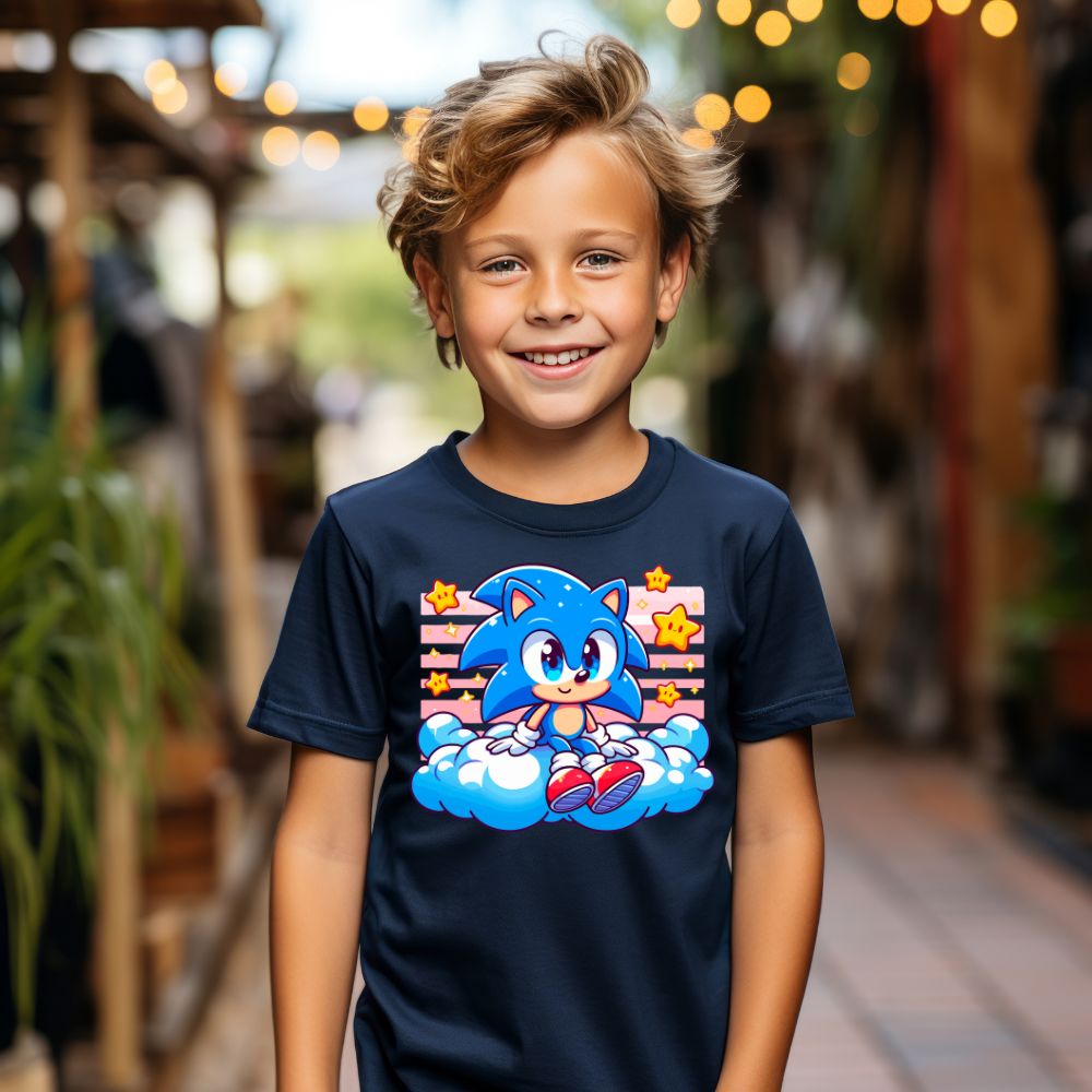 Camiseta Infanto Juvenil Personagens Sonic Desenho animado