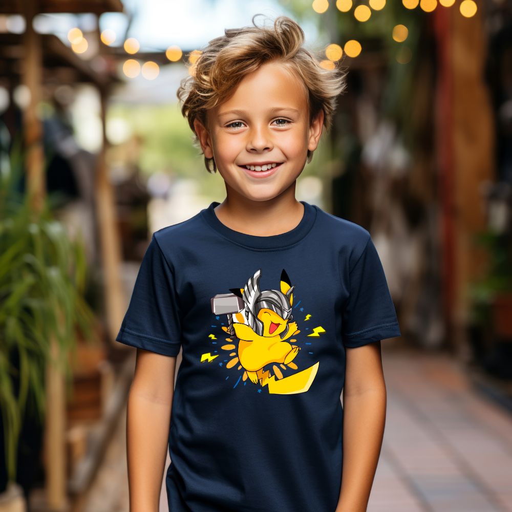Camiseta Infanto Juvenil Personagens Pikachu Super Heróis 04