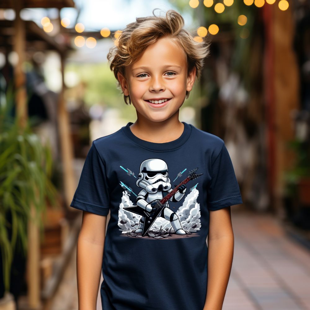 Camiseta Infanto Juvenil Personagens Star Wars Troopers Darth Vader Metal