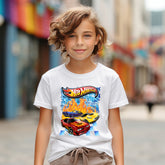 Camiseta Infanto Juvenil Hotwhells Carros Irados