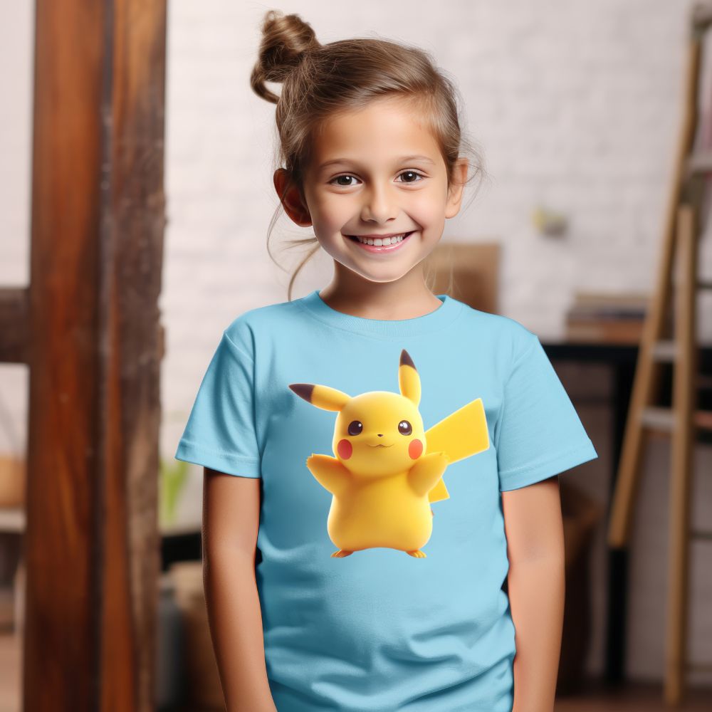 Camiseta Infanto Juvenil Personagens Pikachu Pokémon Clássico 03
