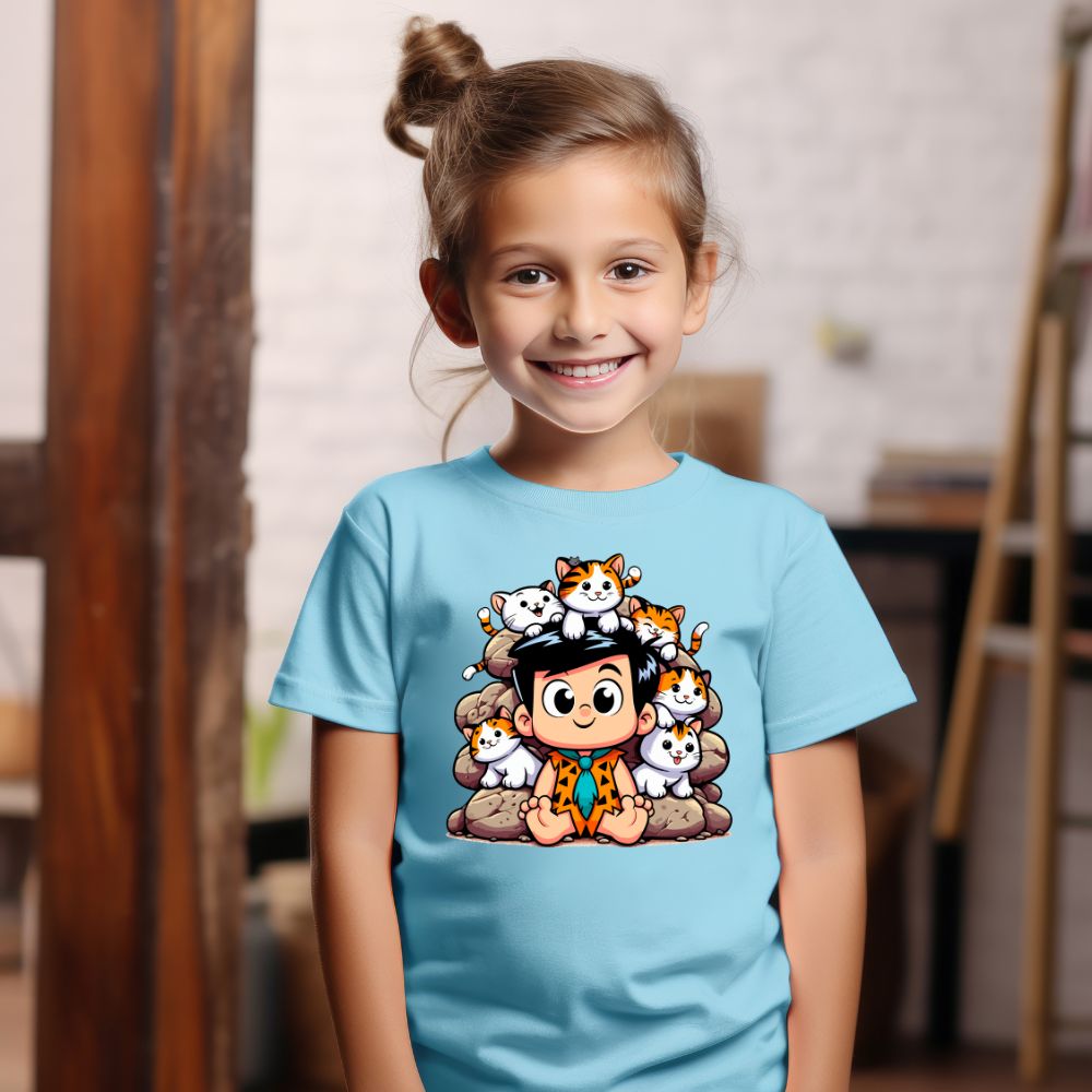 Camiseta Infanto Juvenil Personagens Baby Fred The Flintstones desenhos