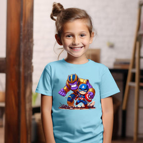 Camiseta Infanto Juvenil Personagens Thanos Super Heróis Capitão América