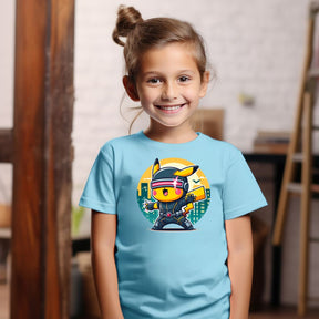 Camiseta Infanto Juvenil Personagens Pikachu Super Heróis Ciclope