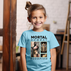 Camiseta Infanto Juvenil Personagens Jogos Games Mortal Kombat Scorpions