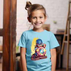 Camiseta Infanto Juvenil Personagens Super Herois Capitão América