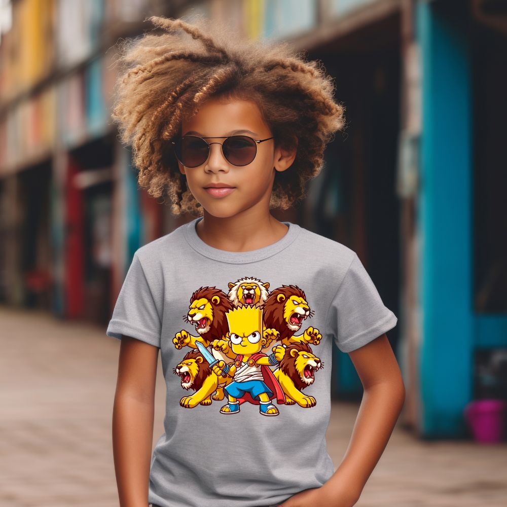 Camiseta Infanto Juvenil Personagens Bart Simpsons Gladiador