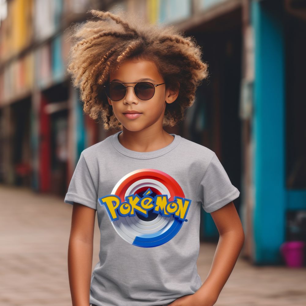 Camiseta Infanto Juvenil Personagens Pokémon Pokebola
