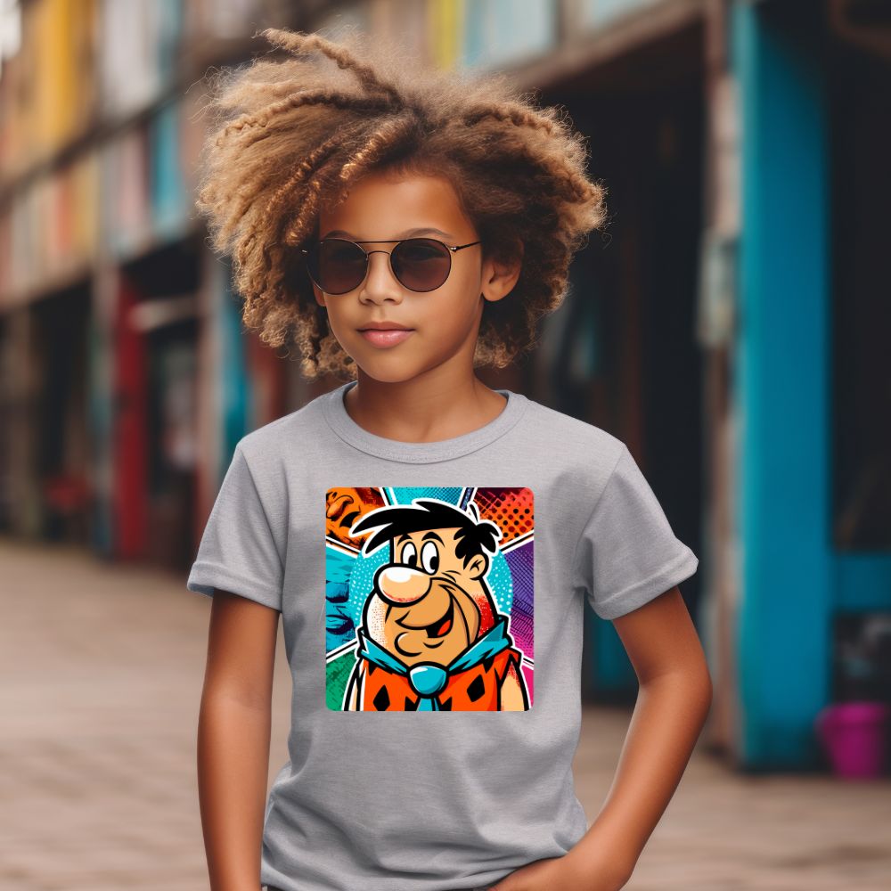 Camiseta Infanto Juvenil Personagens Fred The Flintstones desenho animado