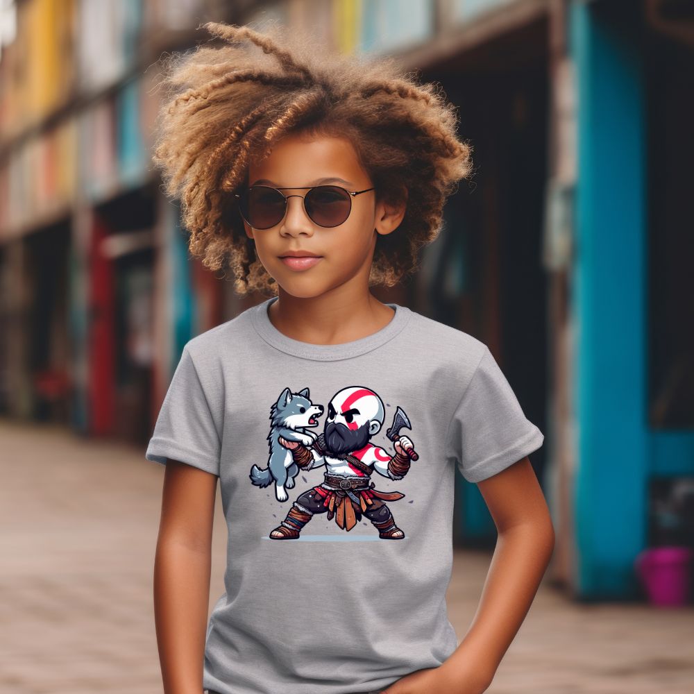 Camiseta Infanto Juvenil Personagens God of War Kratos Infantil