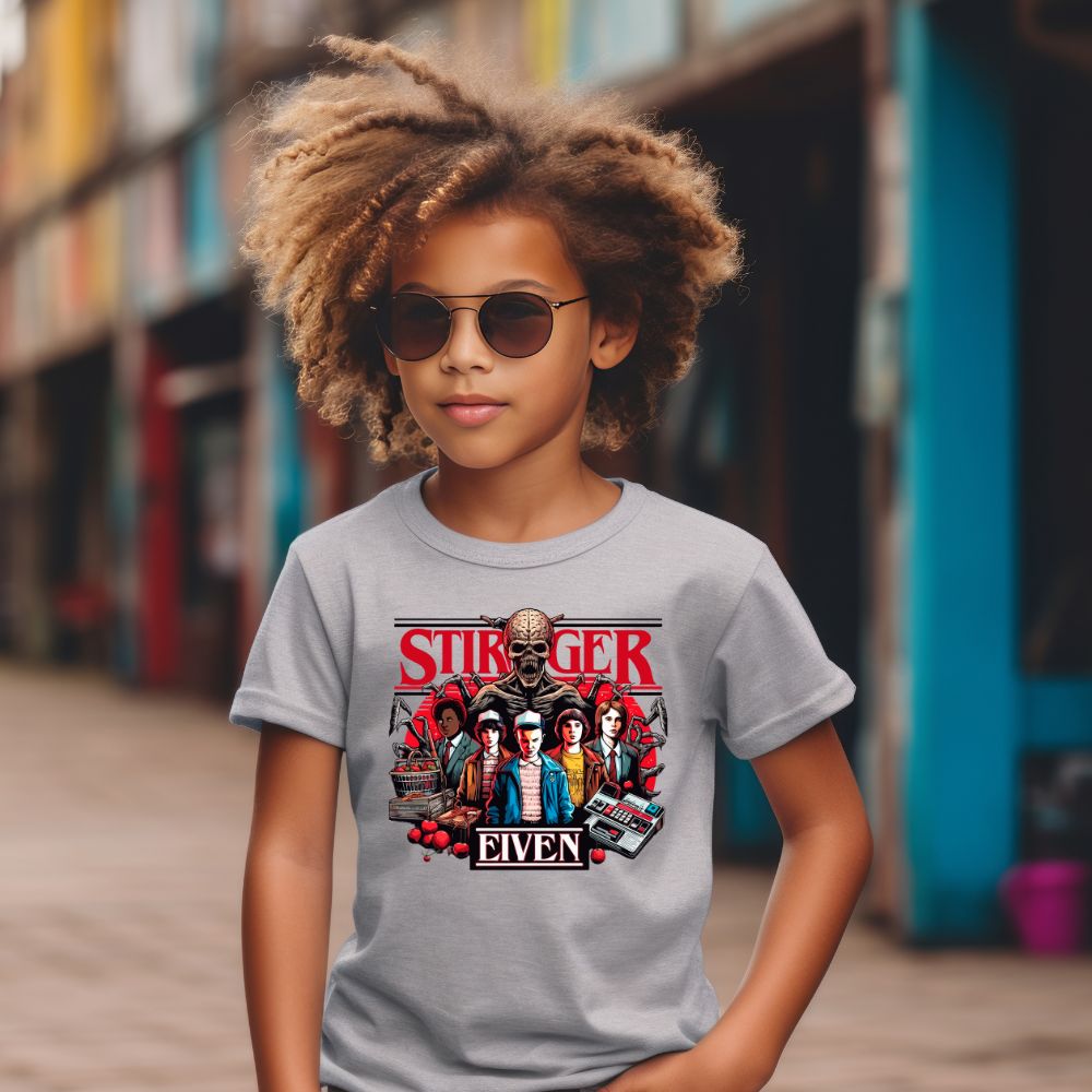Camiseta Infanto Juvenil Personagens Stranger Things 04