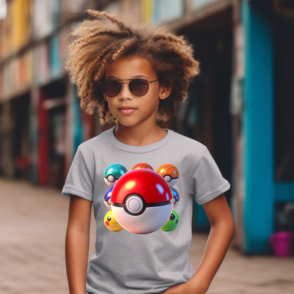 Camiseta Infanto Juvenil Personagens Anime Geek Pokémon Pokebola
